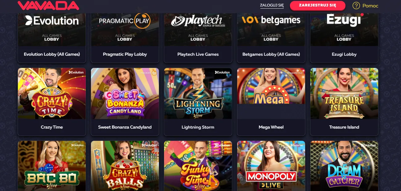 Vavada Casino krupierzy na żywo